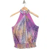 Ramy Brook Kittie Halter Neck Sleeveless Blouson Top