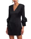 Ramy Brook Klara Ruffle Cuff Shift Dress In Black