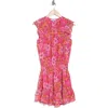 Ramy Brook Women's Knox Floral Blouson Minidress In Bright Raspberry Floral