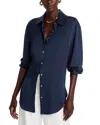 Ramy Brook Kolby Button Front Shirt In Navy