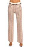 Ramy Brook Kyla Sequin Knit Flare Pant In Sequin Stripe