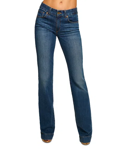 Ramy Brook Kyle Low Rise Flare Jeans In Medium Wash In Blue
