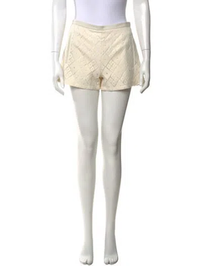 Pre-owned Ramy Brook Lace Mini Shorts W/ Tags In Neutrals