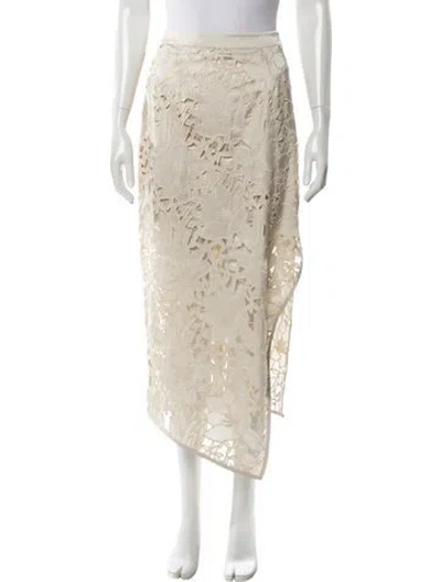Pre-owned Ramy Brook Lace Pattern Midi Length Skirt W/ Tags In Neutral