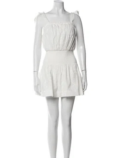 Pre-owned Ramy Brook Lace Pattern Mini Dress W/ Tags In White
