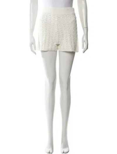 Pre-owned Ramy Brook Lace Pattern Mini Shorts W/ Tags In Neutral