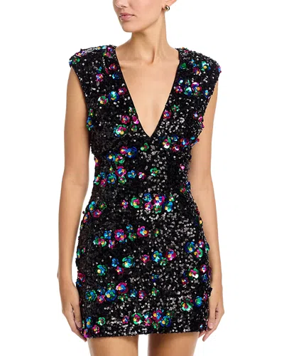 Ramy Brook Lacey Sequined Mini Dress In Black