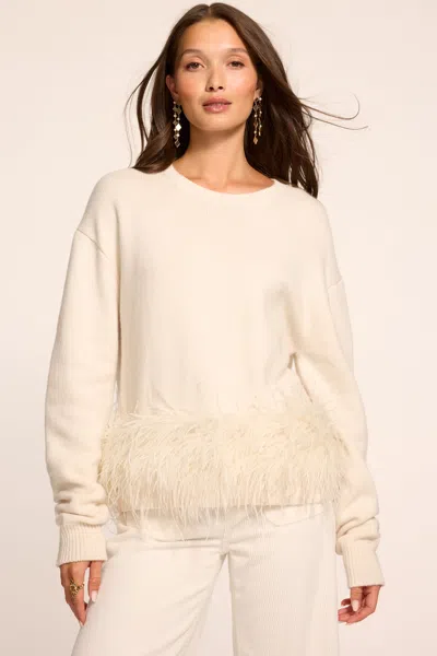 Ramy Brook Lana Embellished Long Sleeve Sweater In Neutral