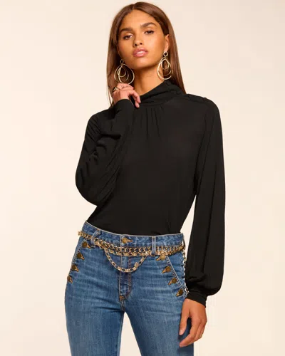 Ramy Brook Larissa Knit Turtleneck Top In Black