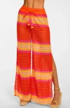 Ramy Brook Larsa Crochet Wide Leg Coverup Pant In Multi