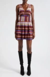 Ramy Brook Laura Mini Dress In Chevron Holiday Knit