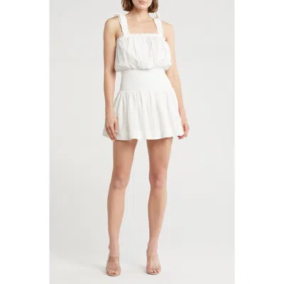 Ramy Brook Laurel Eyelet Tie Strap Minidress