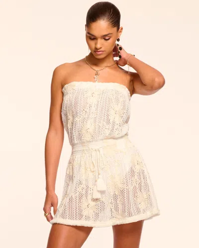 Ramy Brook Lauryn Embroidered Coverup Mini Dress In White