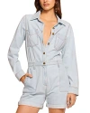 Ramy Brook Lavinia Relaxed Denim Romper In Bleached Wash
