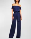 Ramy Brook Lee Off-the-shoulder Jumpsuit In Spring Navy