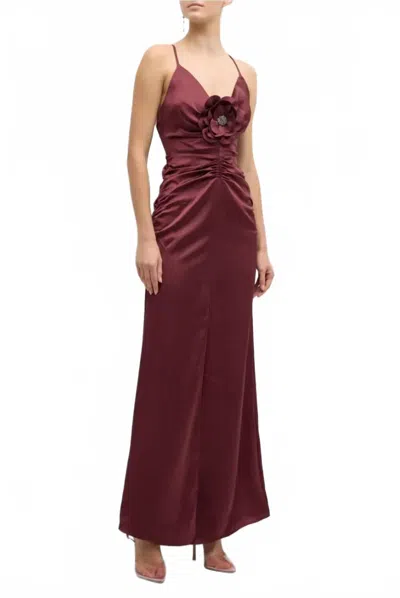 Ramy Brook Lena Gown In Cabernet In Red