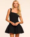 Ramy Brook Lenna Floral Embellished Mini Dress In Black