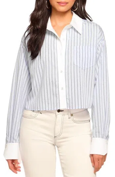 RAMY BROOK RAMY BROOK LENNOX RHINESTONE-EMBELLISHED STRIPE BUTTON-UP SHIRT