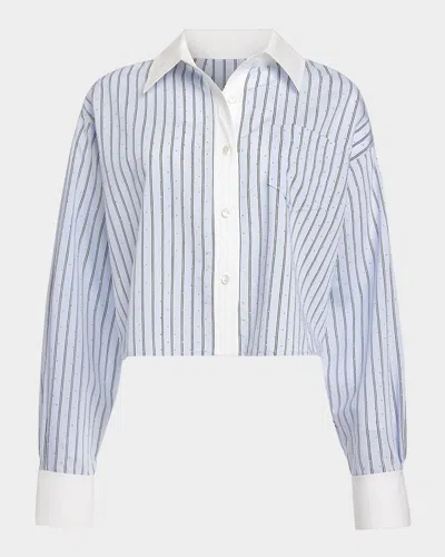 RAMY BROOK LENNOX STRIPE LONG-SLEEVE TOP