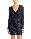 Ramy Brook Leon Sequined Mini Dress In Blue