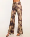 Ramy Brook Leopard Tyra High Waisted Flare Jean In Leopard Denim