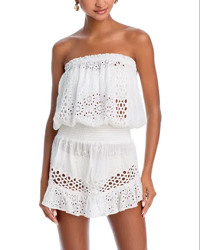 Ramy Brook Lester Cover-up Mini Dress In White Floral