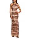 Ramy Brook Lester Chevron Sequin Halter Gown In Multi