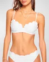 Ramy Brook Leyla Scallop Bikini Top In White