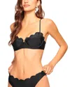 Ramy Brook Leyla Scalloped Underwire Bikini Top In Black