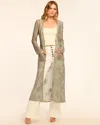 Ramy Brook Liana Metallic Knit Crochet Duster