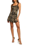 Ramy Brook Lidia Knit Sleeveless Mini Dress In Gold Leopard