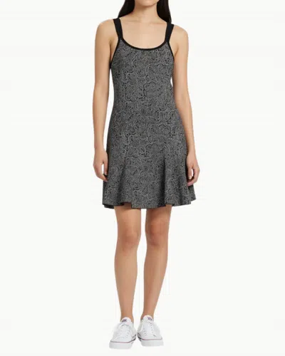 Ramy Brook Lidia Sleeveless Metallic Sweater Mini Dress In Platinum Jacquard In Multi