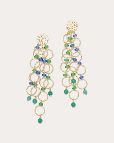 Ramy Brook Lila Beaded Chandelier Earrings In Gold