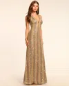 Ramy Brook Lilia Chevron Sequin Maxi Dress