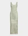 Ramy Brook Liliana Embroidered Crochet Midi Dress In Green