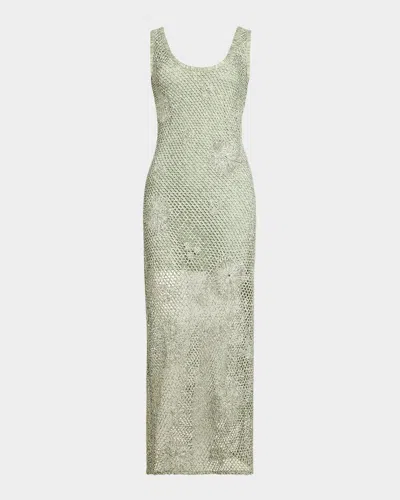 Ramy Brook Liliana Embroidered Crochet Midi Dress In Green