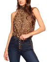 Ramy Brook Lilla Animal Print Halter Top In Animal Stripe