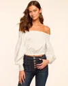 Ramy Brook Lillian Cotton Poplin Off-the-shoulder Blouse In White