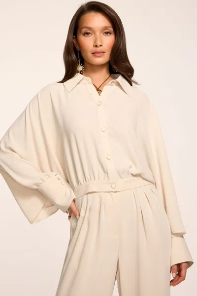 Ramy Brook Lilliana Button Down Top In Brown