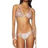 Ramy Brook Lilo Python Snake Print Embroider Embellished Bikini Set In Neuco