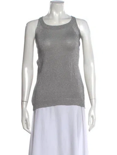Pre-owned Ramy Brook Linen Crew Neck Top In Multi