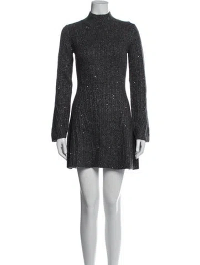 Pre-owned Ramy Brook Linen Mini Dress In Grey