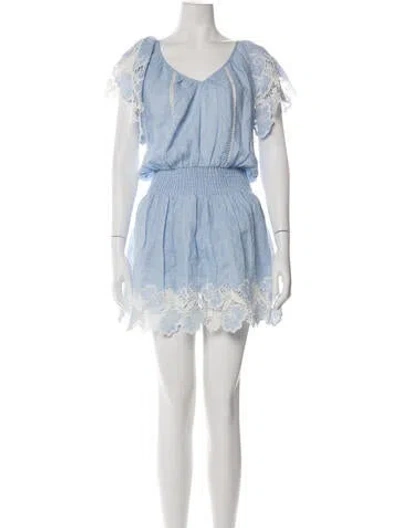 Pre-owned Ramy Brook Linen Mini Dress In Multicolor