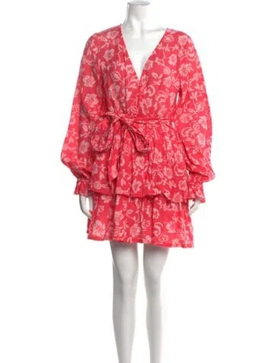 Pre-owned Ramy Brook Linen Mini Dress In Pink