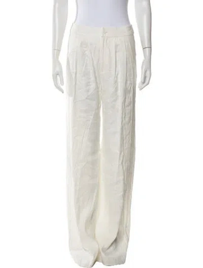 Pre-owned Ramy Brook Linen Wide Leg Pants In Neutrals