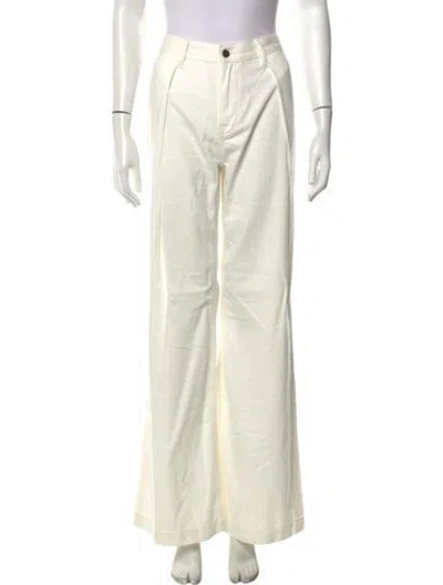 Pre-owned Ramy Brook Linen Wide Leg Pants In Neutrals