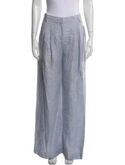 Pre-owned Ramy Brook Linen Wide Leg Pants W/ Tags In Blue