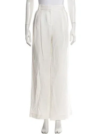Pre-owned Ramy Brook Linen Wide Leg Pants W/ Tags In Neutrals