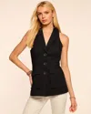 Ramy Brook Lisa Stretch Cotton Vest In Black