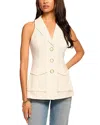 Ramy Brook Lisa Stretch Cotton Vest In Ivory